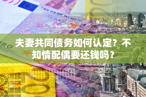 北京夫妻共同债务如何认定？不知情配偶要还钱吗？