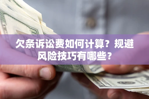 北京欠条诉讼费如何计算？规避风险技巧有哪些？
