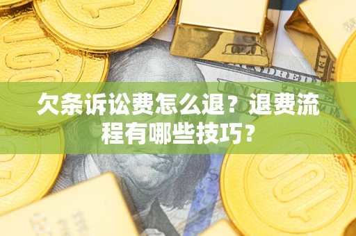 北京欠条诉讼费怎么退？退费流程有哪些技巧？